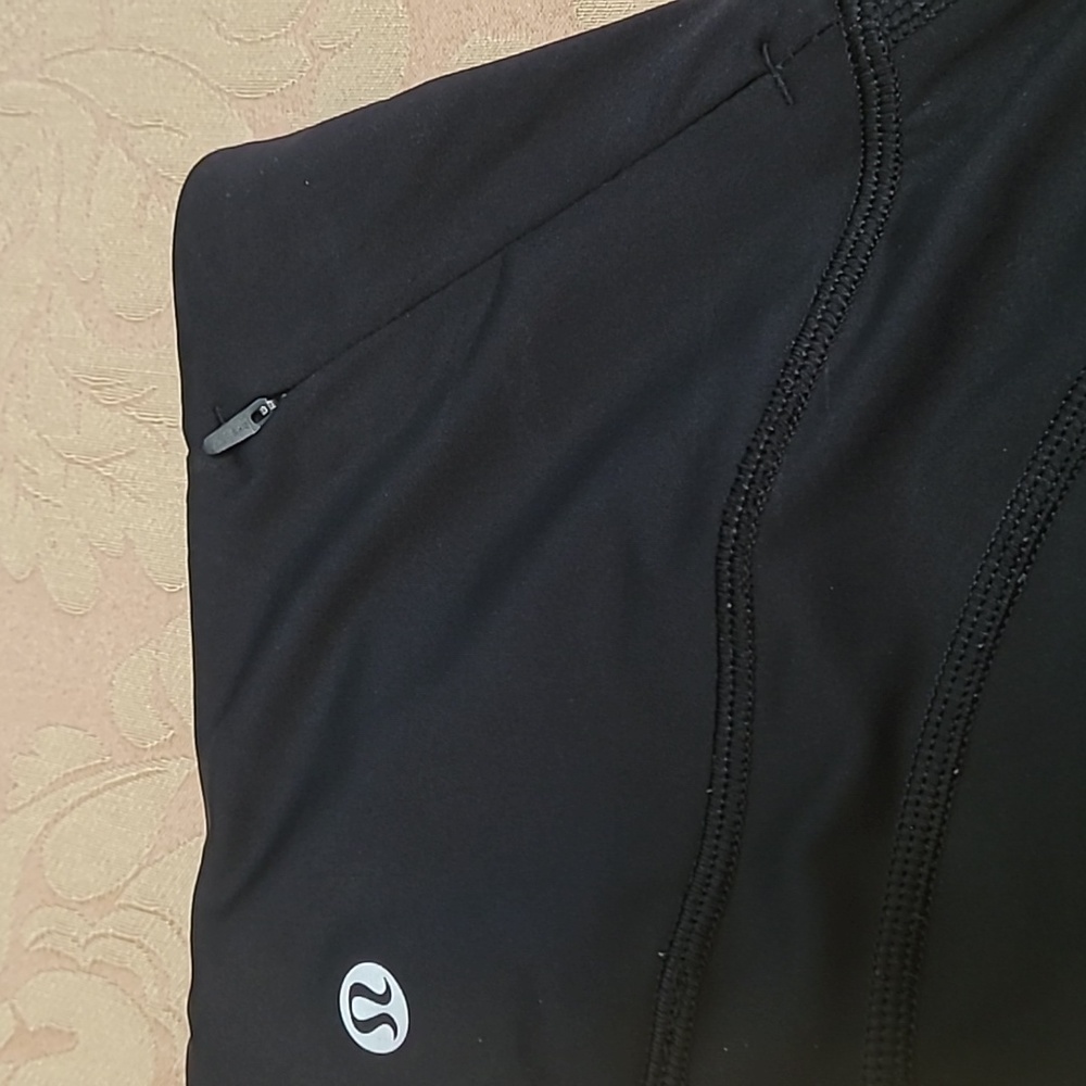 WOMENS BLACK LULULEMON ATHLETICA PERFORATED HEM LEGGING SIZE 4 - Picture 4 of 5